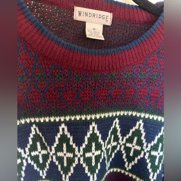 Vintage Windridge Geometric Nordic Sweater – Made in Korea – M (Oversized) - Picture 3 of 7